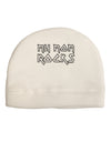 My Mom Rocks - Mother's Day Child Fleece Beanie Cap Hat-Beanie-TooLoud-White-One-Size-Fits-Most-Davson Sales