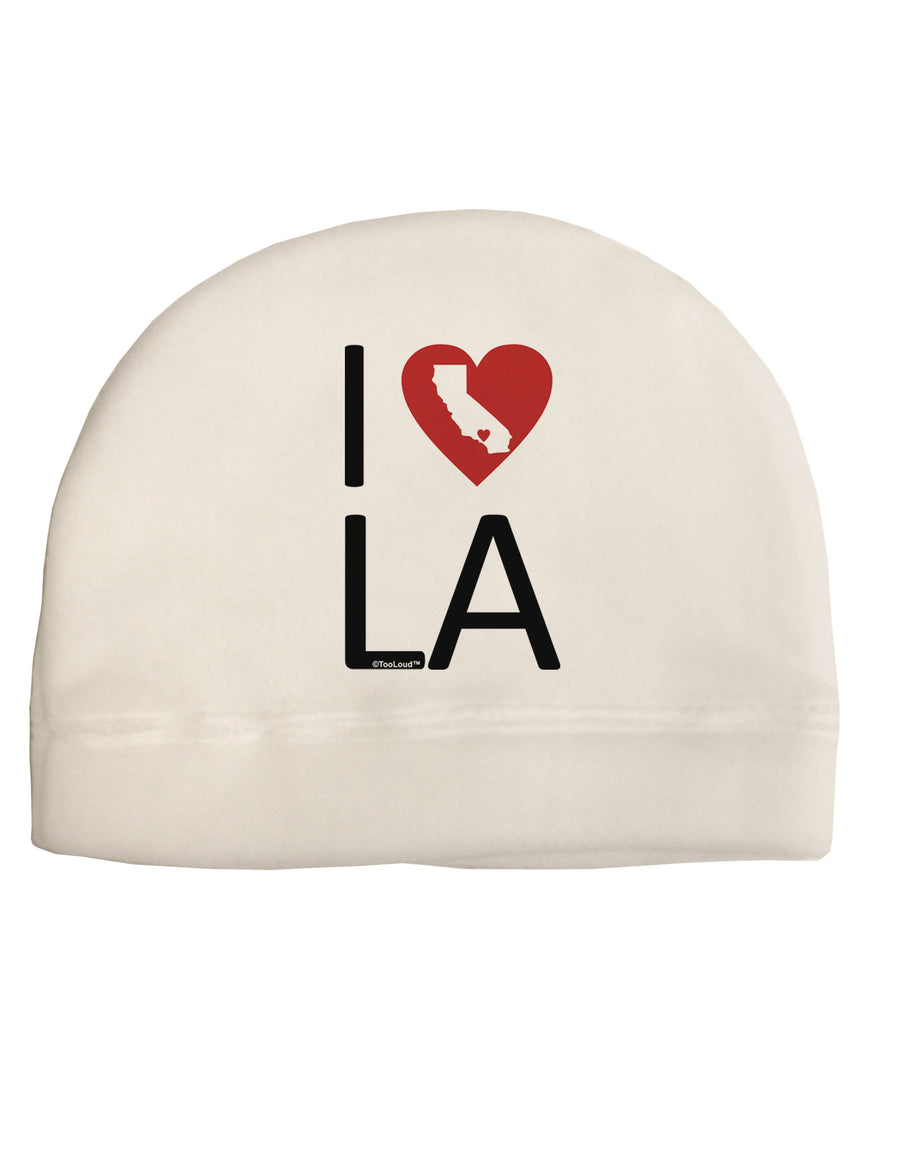 I Heart Los Angeles Adult Fleece Beanie Cap Hat-Beanie-TooLoud-White-One-Size-Fits-Most-Davson Sales