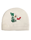 Mexican Roots - Mexico Outline Mexican Flag Child Fleece Beanie Cap Hat by TooLoud-Beanie-TooLoud-White-One-Size-Fits-Most-Davson Sales