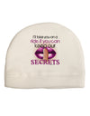 If You Can Keep Our Secrets Adult Fleece Beanie Cap Hat-Beanie-TooLoud-White-One-Size-Fits-Most-Davson Sales