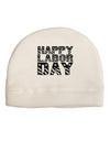 Happy Labor Day Text Adult Fleece Beanie Cap Hat-Beanie-TooLoud-White-One-Size-Fits-Most-Davson Sales