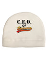 CEO Of Epicness Adult Fleece Beanie Cap Hat-Beanie-TooLoud-White-One-Size-Fits-Most-Davson Sales