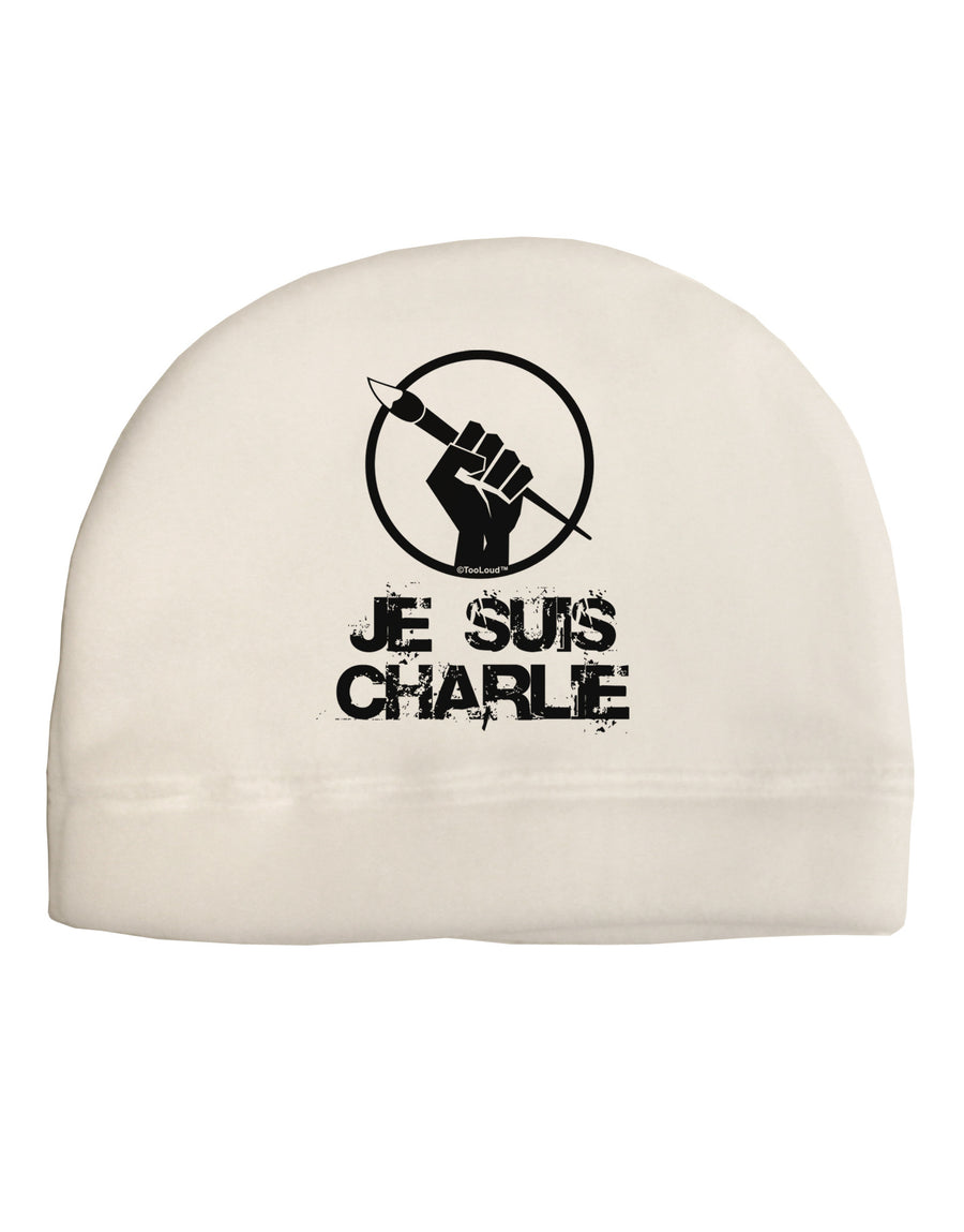 Je Suis Charlie Adult Fleece Beanie Cap Hat-Beanie-TooLoud-White-One-Size-Fits-Most-Davson Sales