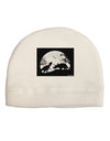 T-Rex and Triceratops Silhouettes Design Adult Fleece Beanie Cap Hat by TooLoud-Beanie-TooLoud-White-One-Size-Fits-Most-Davson Sales