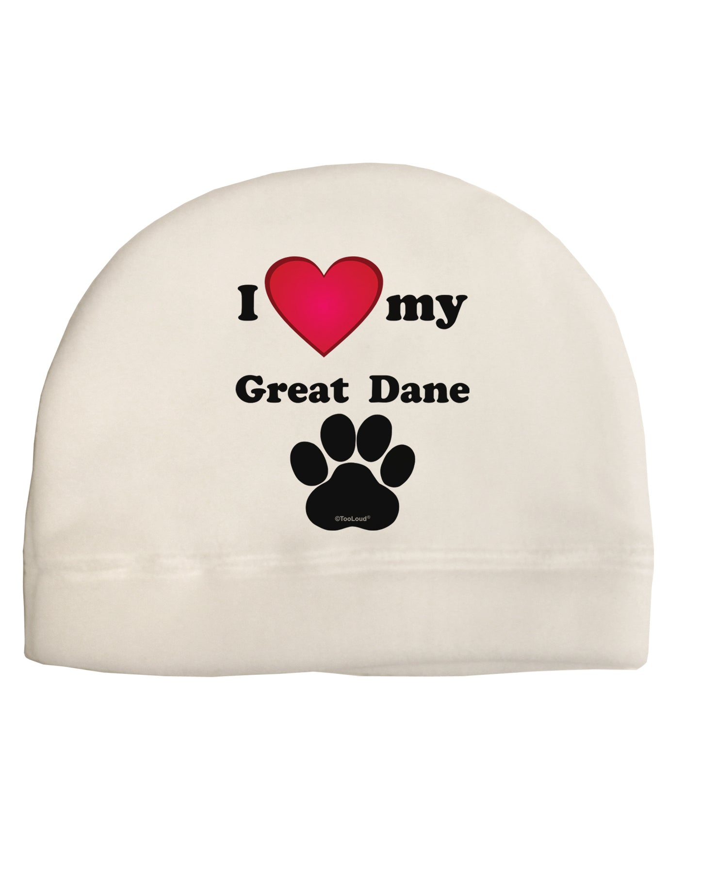 I Heart My Great Dane Adult Fleece Beanie Cap Hat by TooLoud-TooLoud-White-One-Size-Fits-Most-Davson Sales