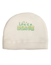 Lifes a Beach Color Adult Fleece Beanie Cap Hat by TooLoud-Beanie-TooLoud-White-One-Size-Fits-Most-Davson Sales