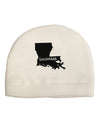 Louisiana - United States Shape Adult Fleece Beanie Cap Hat by TooLoud-Beanie-TooLoud-White-One-Size-Fits-Most-Davson Sales