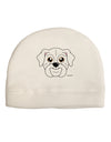 Cute Bulldog - White Adult Fleece Beanie Cap Hat by TooLoud-Beanie-TooLoud-White-One-Size-Fits-Most-Davson Sales