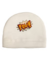 Onomatopoeia POW Adult Fleece Beanie Cap Hat-Beanie-TooLoud-White-One-Size-Fits-Most-Davson Sales