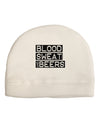 Blood Sweat and Beers Design Adult Fleece Beanie Cap Hat by TooLoud-Beanie-TooLoud-White-One-Size-Fits-Most-Davson Sales