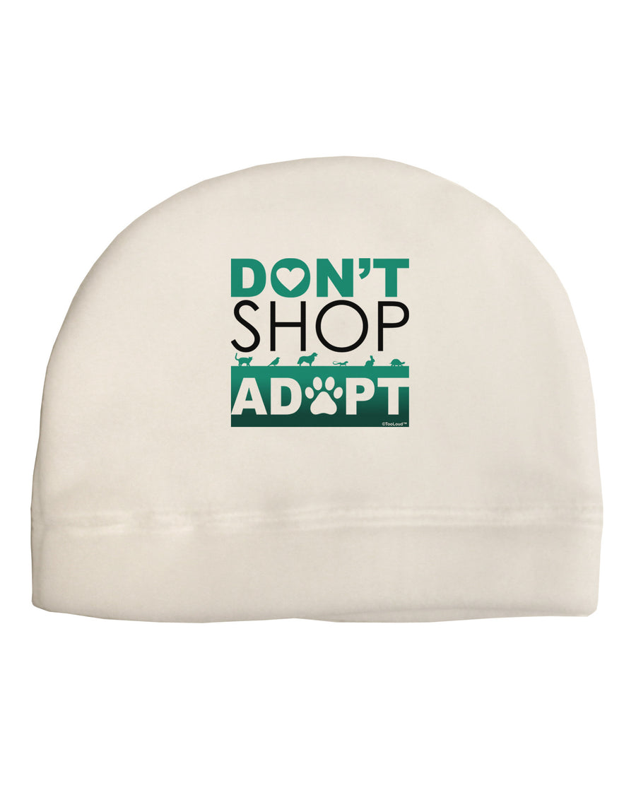 Don't Shop Adopt Child Fleece Beanie Cap Hat-Beanie-TooLoud-White-One-Size-Fits-Most-Davson Sales