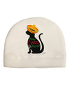 Happy Cinco de Meow - Cinco de Mayo Cat Adult Fleece Beanie Cap Hat by TooLoud-Beanie-TooLoud-White-One-Size-Fits-Most-Davson Sales