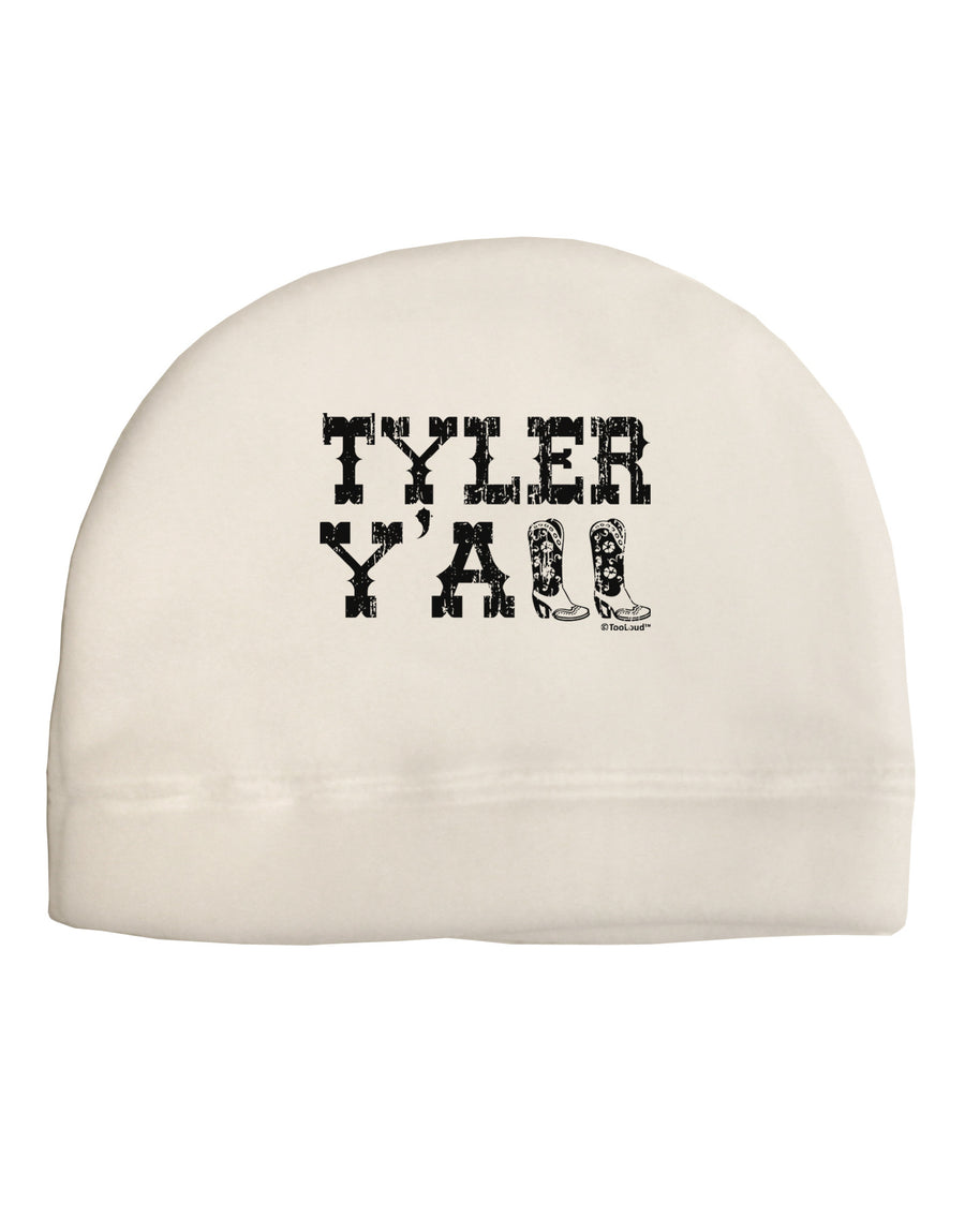 Tyler Y'all - Southwestern Style Adult Fleece Beanie Cap Hat-Beanie-TooLoud-White-One-Size-Fits-Most-Davson Sales