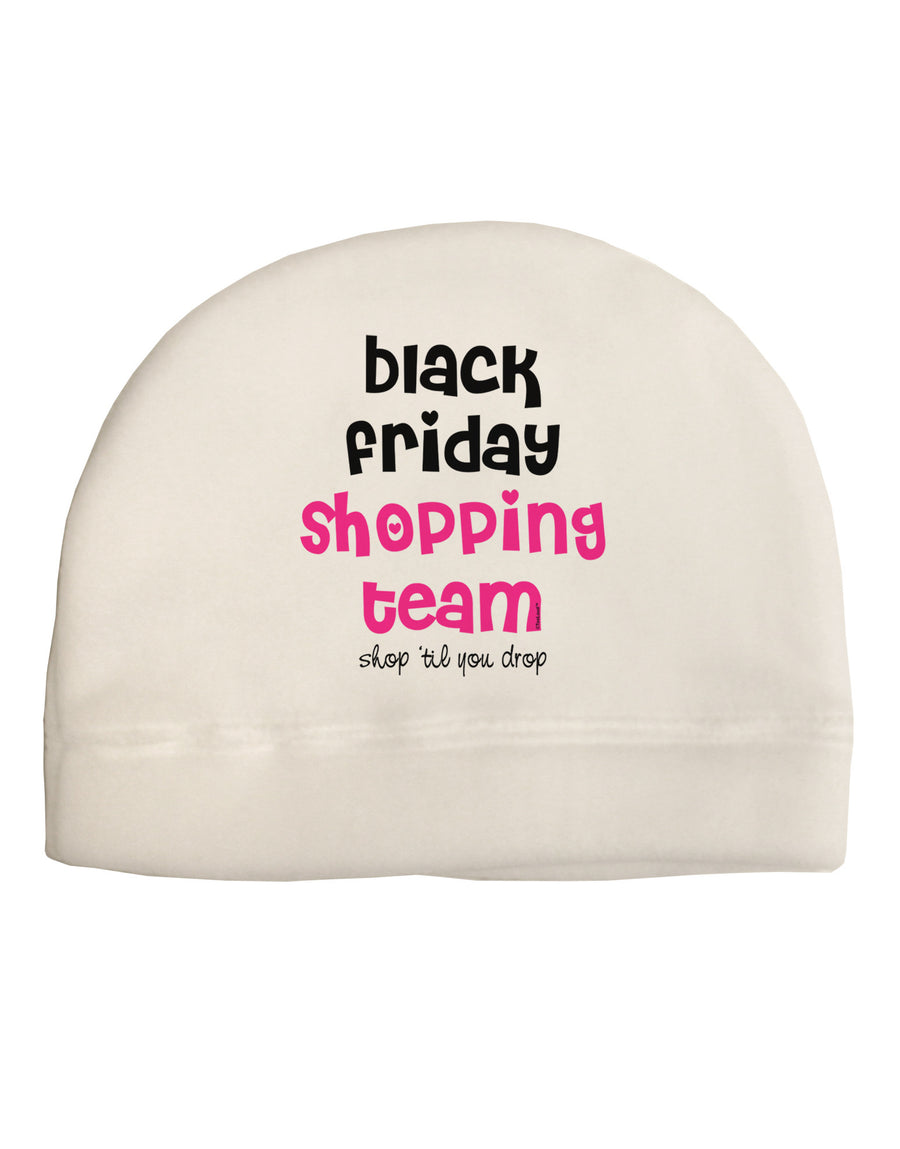 Black Friday Shopping Team - Shop Til You Drop Adult Fleece Beanie Cap Hat-Beanie-TooLoud-White-One-Size-Fits-Most-Davson Sales