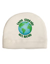 Think Globally Act Locally - Globe Child Fleece Beanie Cap Hat-Beanie-TooLoud-White-One-Size-Fits-Most-Davson Sales