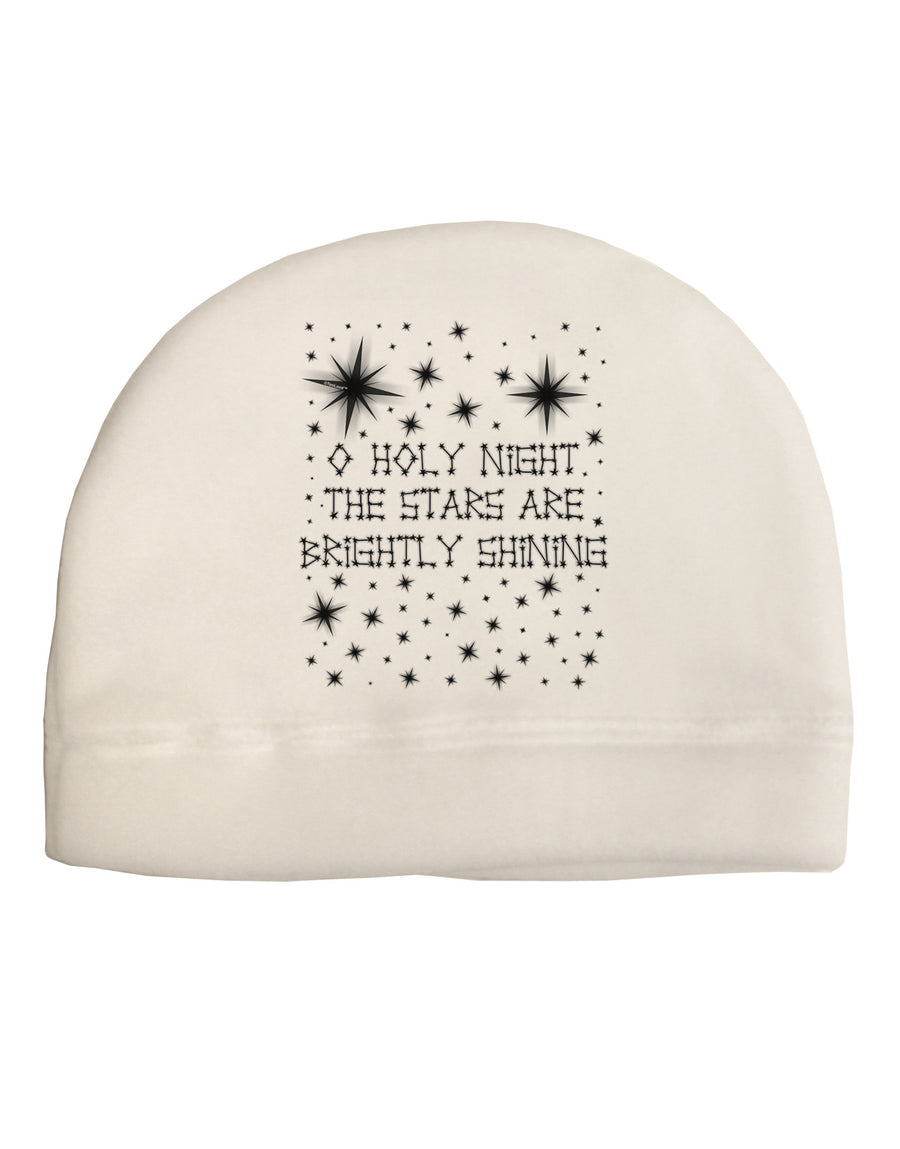 O Holy Night Shining Christmas Stars Adult Fleece Beanie Cap Hat-Beanie-TooLoud-White-One-Size-Fits-Most-Davson Sales