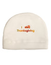 I Heart Thanksgiving Pumpkin Pie Adult Fleece Beanie Cap Hat-Beanie-TooLoud-White-One-Size-Fits-Most-Davson Sales