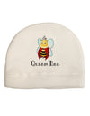 Queen Bee Text Child Fleece Beanie Cap Hat-Beanie-TooLoud-White-One-Size-Fits-Most-Davson Sales