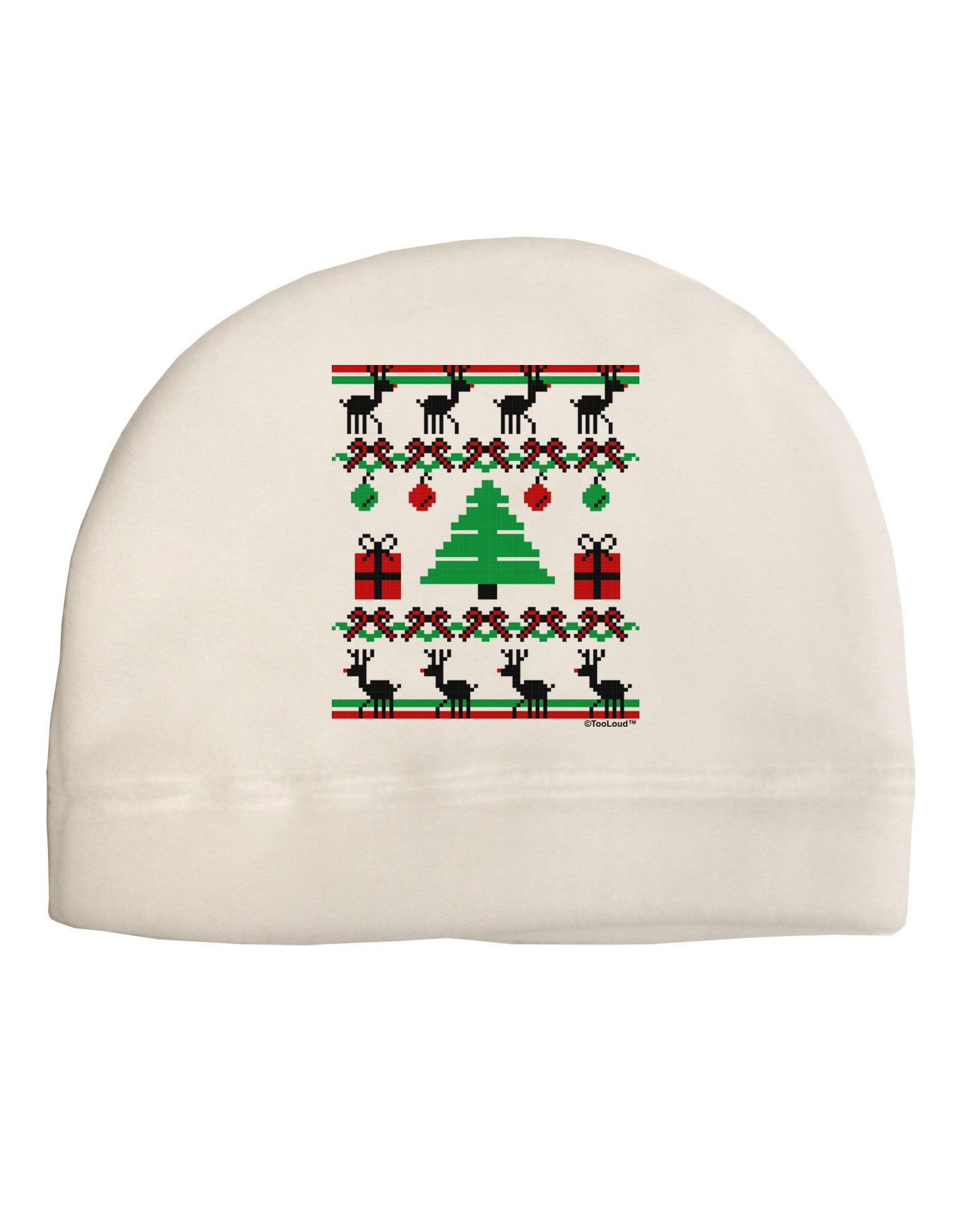 Tree with Gifts Ugly Christmas Sweater Adult Fleece Beanie Cap Hat-Beanie-TooLoud-White-One-Size-Fits-Most-Davson Sales