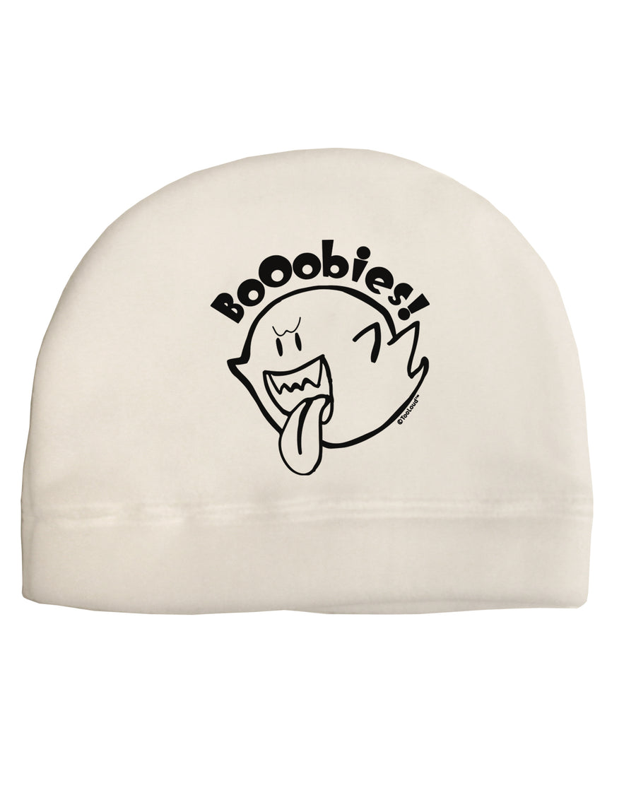 Booobies Adult Fleece Beanie Cap Hat-Beanie-TooLoud-White-One-Size-Fits-Most-Davson Sales