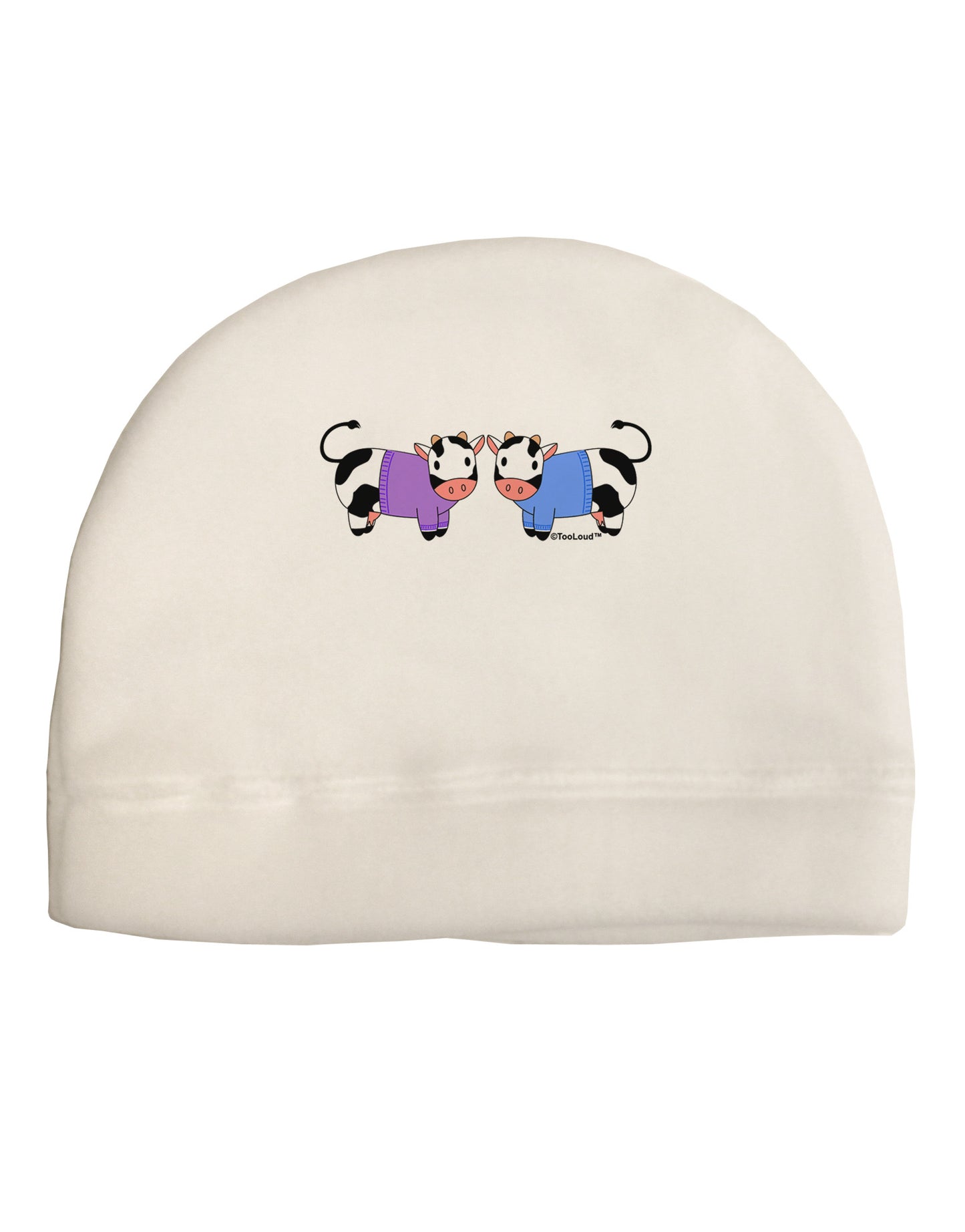 Cute Pair of Sweater Cows Adult Fleece Beanie Cap Hat-Beanie-TooLoud-White-One-Size-Fits-Most-Davson Sales