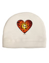 Water Droplet Heart Orange Adult Fleece Beanie Cap Hat by TooLoud-Beanie-TooLoud-White-One-Size-Fits-Most-Davson Sales