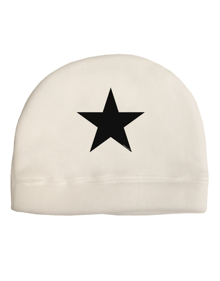 Black Star Adult Fleece Beanie Cap Hat-Beanie-TooLoud-White-One-Size-Fits-Most-Davson Sales