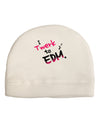 Twerk To EDM Pink Adult Fleece Beanie Cap Hat-Beanie-TooLoud-White-One-Size-Fits-Most-Davson Sales