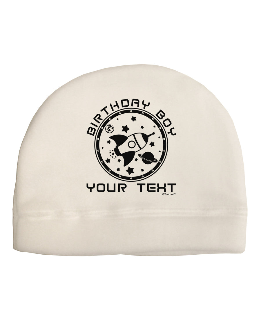 Personalized Birthday Boy Space with Customizable Name Child Fleece Beanie Cap Hat-Beanie-TooLoud-White-One-Size-Fits-Most-Davson Sales