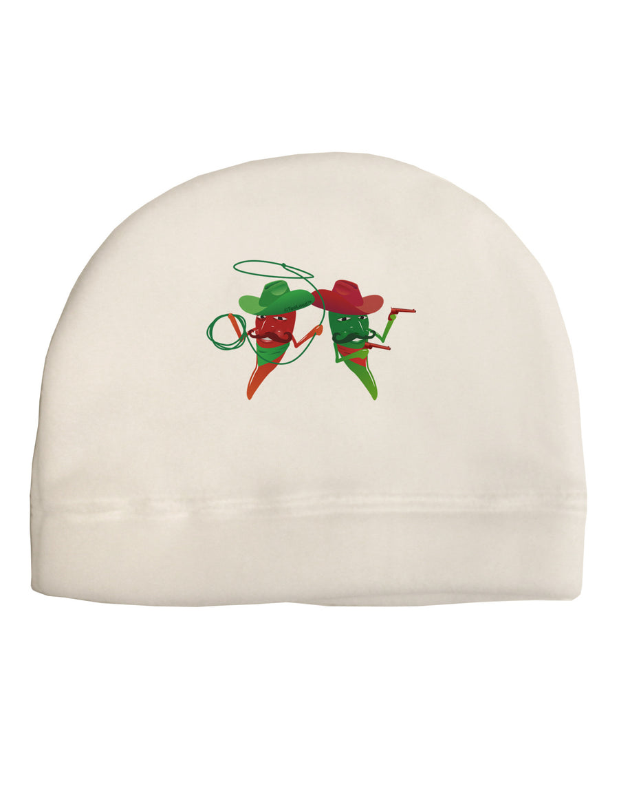 Cowboy Chili Peppers Adult Fleece Beanie Cap Hat-Beanie-TooLoud-White-One-Size-Fits-Most-Davson Sales