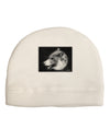 White Wolf Moon Adult Fleece Beanie Cap Hat-Beanie-TooLoud-White-One-Size-Fits-Most-Davson Sales