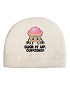 Suck It Up Cupcake Design Adult Fleece Beanie Cap Hat by TooLoud-Beanie-TooLoud-White-One-Size-Fits-Most-Davson Sales