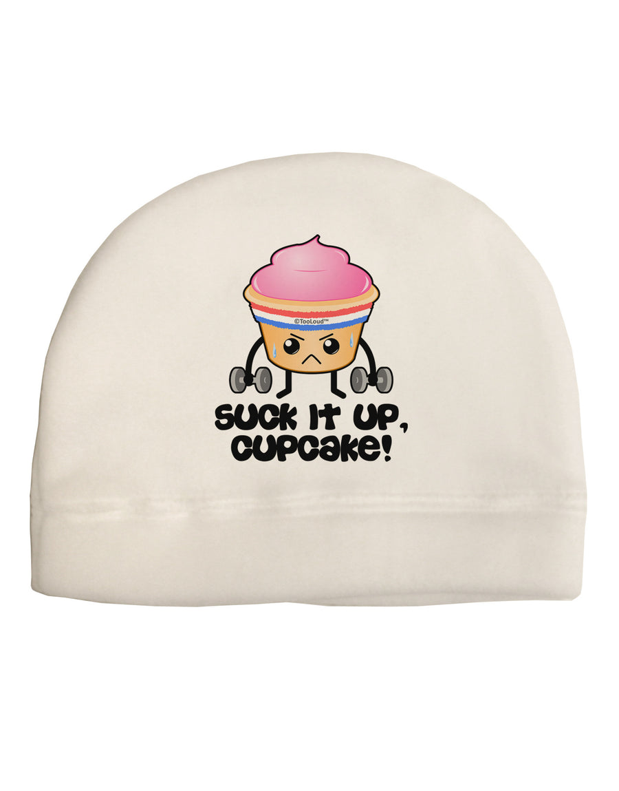 Suck It Up Cupcake Design Adult Fleece Beanie Cap Hat by TooLoud-Beanie-TooLoud-White-One-Size-Fits-Most-Davson Sales