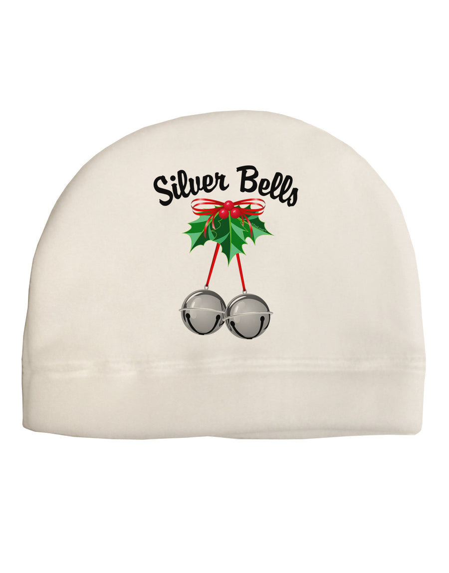 Silver Bells Adult Fleece Beanie Cap Hat by-Beanie-TooLoud-White-One-Size-Fits-Most-Davson Sales