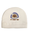 Escaping Turkey - Turkey Time Funny Adult Fleece Beanie Cap Hat-TooLoud-White-One-Size-Fits-Most-Davson Sales