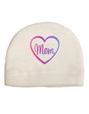 Mom Heart Design - Gradient Colors Adult Fleece Beanie Cap Hat by TooLoud-Beanie-TooLoud-White-One-Size-Fits-Most-Davson Sales