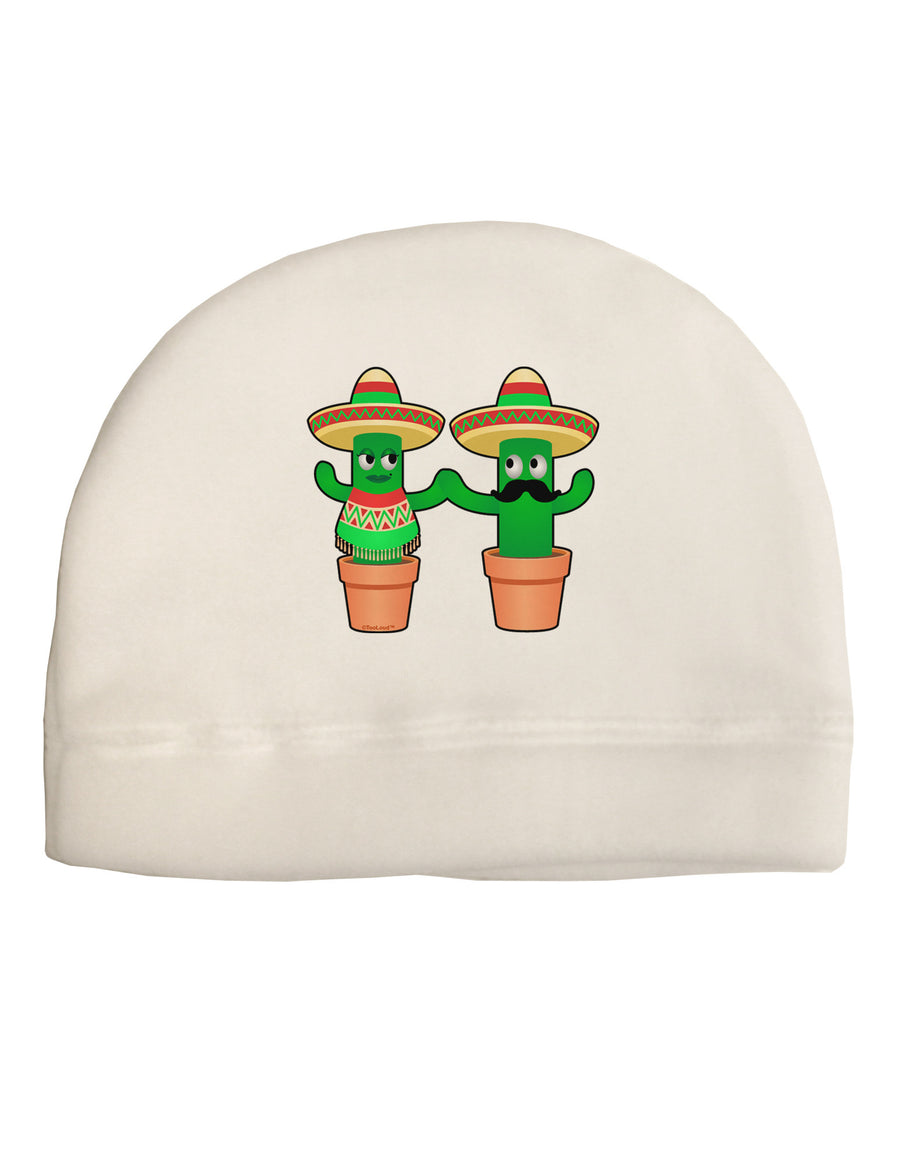 Fiesta Cactus Couple Adult Fleece Beanie Cap Hat-Beanie-TooLoud-White-One-Size-Fits-Most-Davson Sales