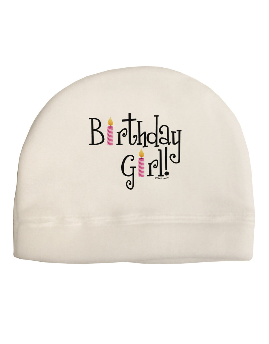 Birthday Girl - Birthday Candles Adult Fleece Beanie Cap Hat by TooLoud-Beanie-TooLoud-White-One-Size-Fits-Most-Davson Sales