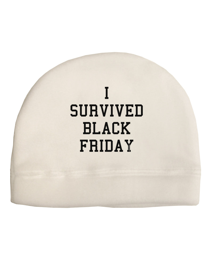 I Survived Black Friday Child Fleece Beanie Cap Hat-Beanie-TooLoud-White-One-Size-Fits-Most-Davson Sales