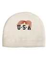 Bald Eagle USA Adult Fleece Beanie Cap Hat-Beanie-TooLoud-White-One-Size-Fits-Most-Davson Sales