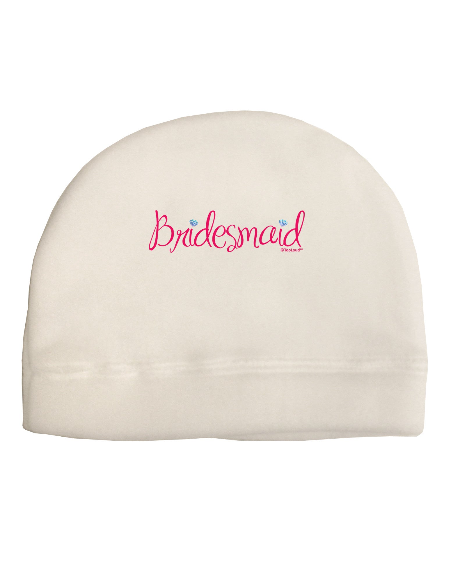 Bridesmaid Design - Diamonds - Color Adult Fleece Beanie Cap Hat-Beanie-TooLoud-White-One-Size-Fits-Most-Davson Sales