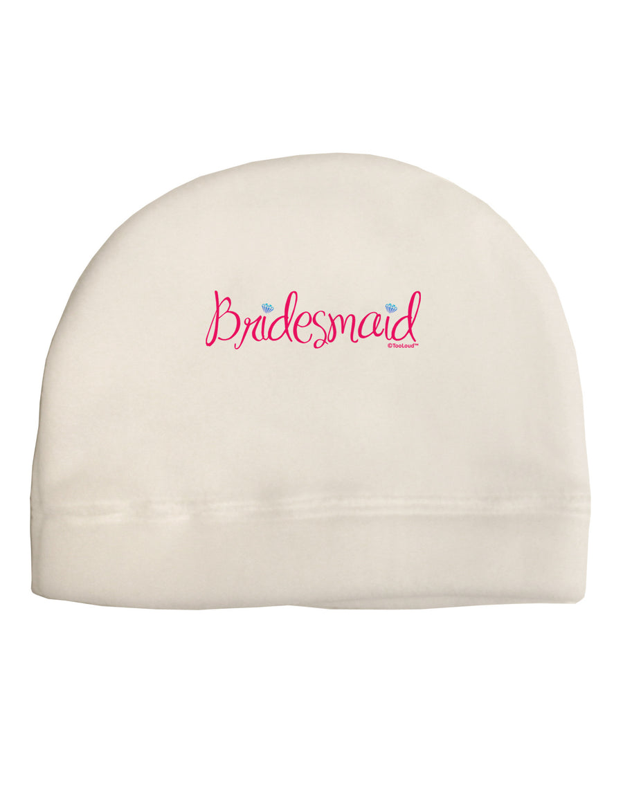 Bridesmaid Design - Diamonds - Color Adult Fleece Beanie Cap Hat-Beanie-TooLoud-White-One-Size-Fits-Most-Davson Sales