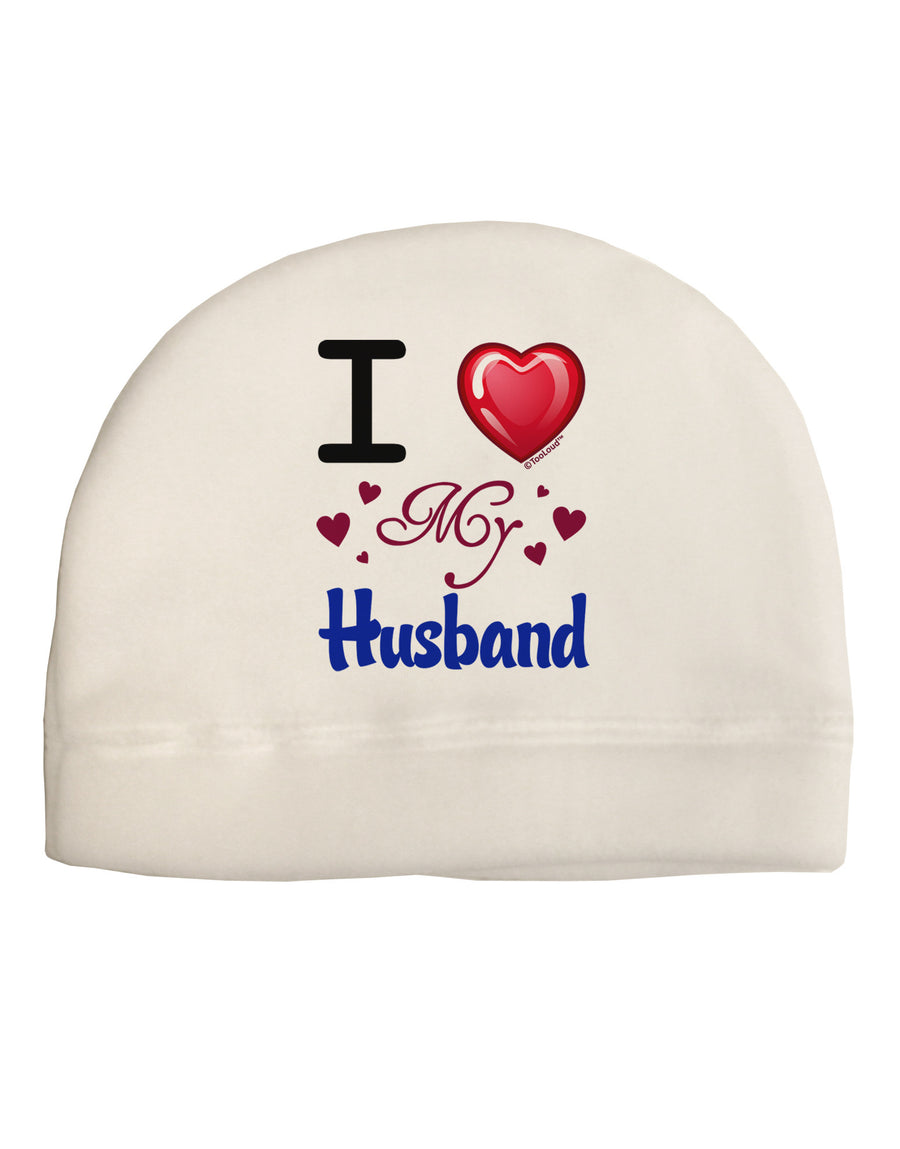 I Love Heart My Husband Adult Fleece Beanie Cap Hat-Beanie-TooLoud-White-One-Size-Fits-Most-Davson Sales