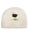 Ostrich Watercolor Adult Fleece Beanie Cap Hat-Beanie-TooLoud-White-One-Size-Fits-Most-Davson Sales