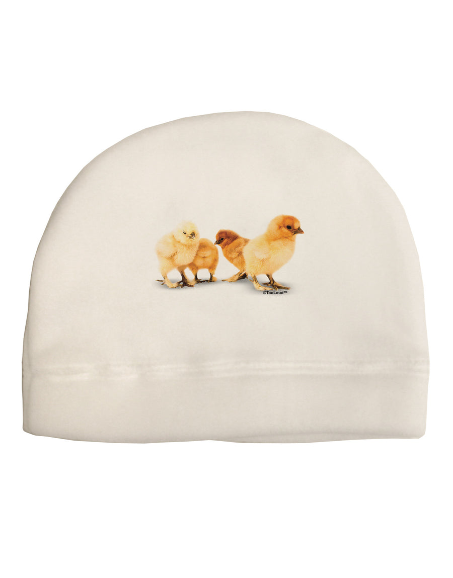 Cute Chicks Child Fleece Beanie Cap Hat-Beanie-TooLoud-White-One-Size-Fits-Most-Davson Sales