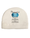 Birthstone Aquamarine Adult Fleece Beanie Cap Hat-Beanie-TooLoud-White-One-Size-Fits-Most-Davson Sales