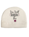 We will Survive This Child Fleece Beanie Cap Hat-Beanie-TooLoud-White-One-Size-Fits-Most-Davson Sales