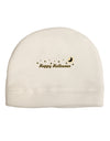 Happy Halloween Crescent Moon and Stars Adult Fleece Beanie Cap Hat-Beanie-TooLoud-White-One-Size-Fits-Most-Davson Sales