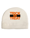 Trick or Treat Text Adult Fleece Beanie Cap Hat-Beanie-TooLoud-White-One-Size-Fits-Most-Davson Sales