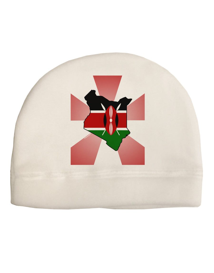 Kenya Flag Design Child Fleece Beanie Cap Hat-Beanie-TooLoud-White-One-Size-Fits-Most-Davson Sales